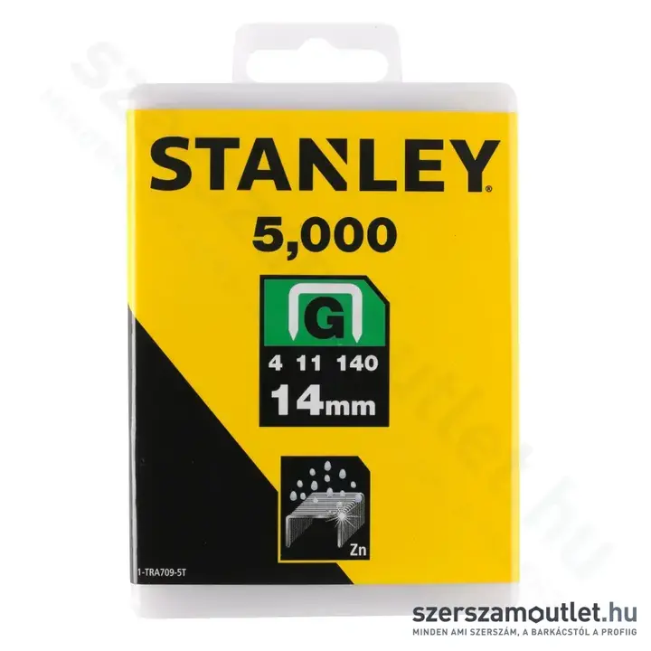 STANLEY Tűzőkapocs G típusú/14 mm/5000 db (1-TRA709-5T)