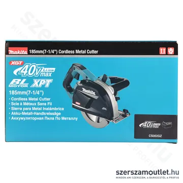 MAKITA CS002GZ Akkus fémvágó körfűrész 185mm (40V)(Akku és töltő nélkül!)(XGT BL AFT)