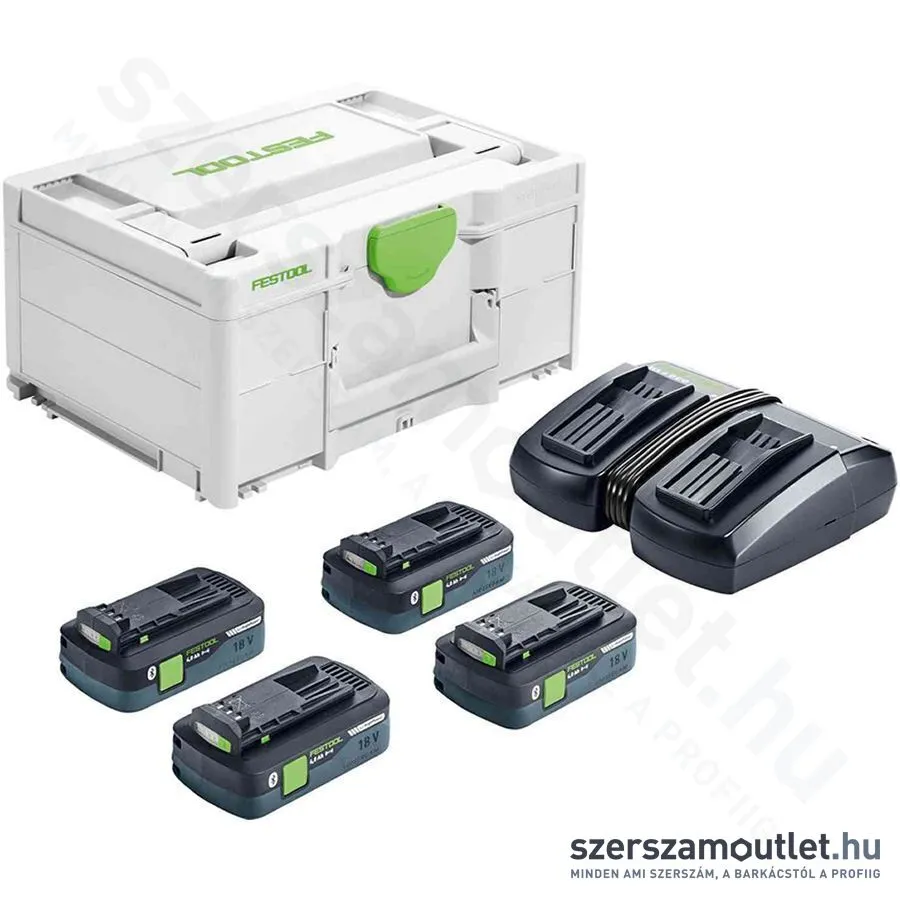 FESTOOL SYS 18V 4x4,0Ah/TCL 6 DUO Energia-set (akku+töltő)(577104)