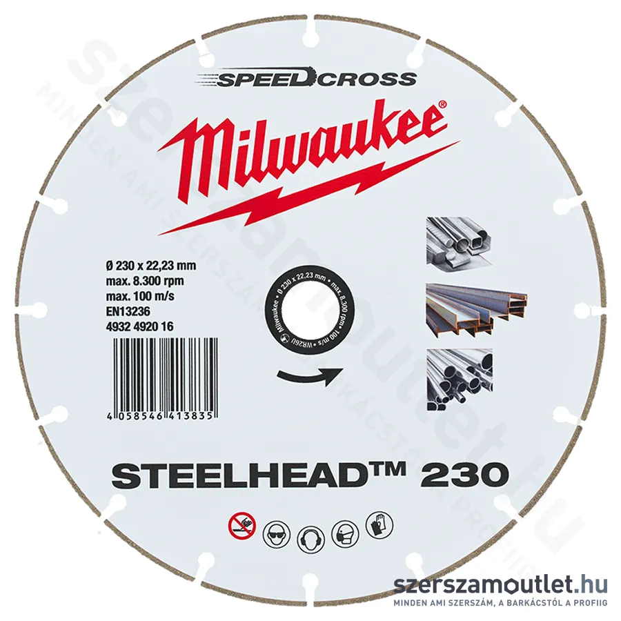 MILWAUKEE STEELHEAD Gyémánt vágótárcsa 230mm (4932492016)