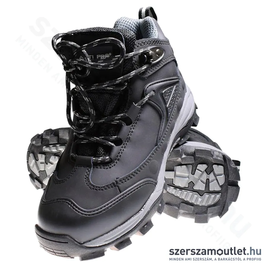 LAHTI PRO SBSRC Velúr bakancs gumival [Fekete] (L30103)