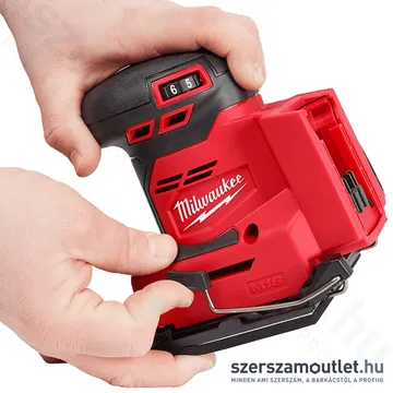 MILWAUKEE M18 BQSS-0 Akkus rezgőcsiszoló (18V/113x104mm) (Akku és töltő nélkül!) (4933479966)