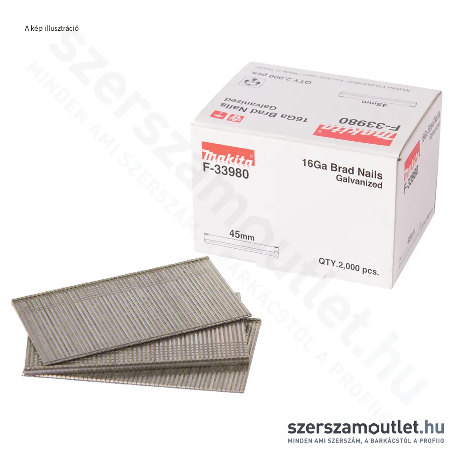 MAKITA Fej nélküli szeg galvanizált 40/1,3mm (2000db) (16GA)(DBN600)