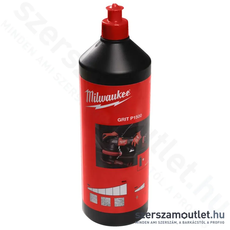 MILWAUKEE Csiszolópaszta piros durva polírozó szivacshoz (P1500/1000ml) (4932492300)