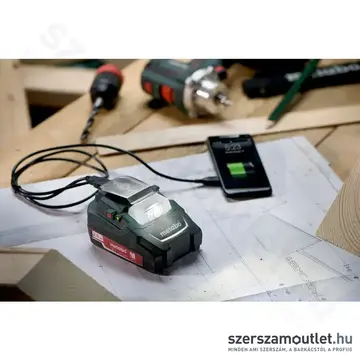 METABO PA 14.4-18 LED-USB Akkus lámpa, adapter (Akku és töltő nélkül)