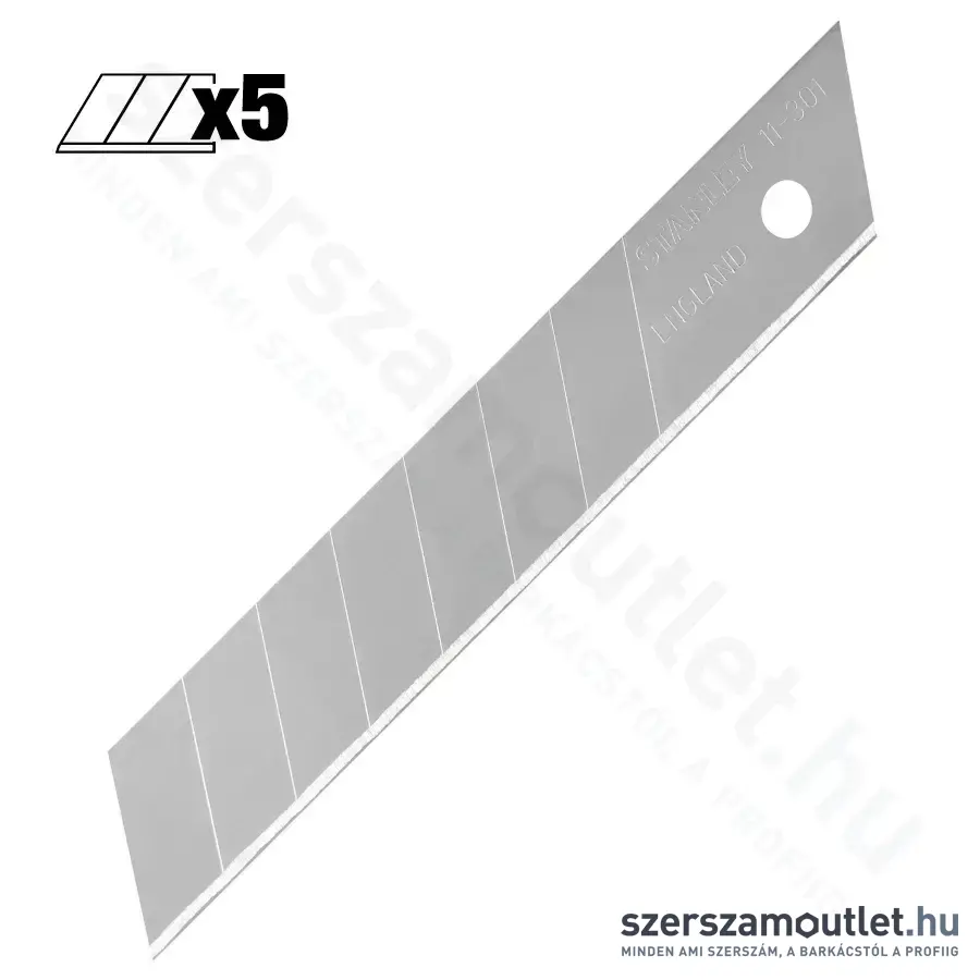 STANLEY Tördelhető penge 18mm 5db (2-11-301)