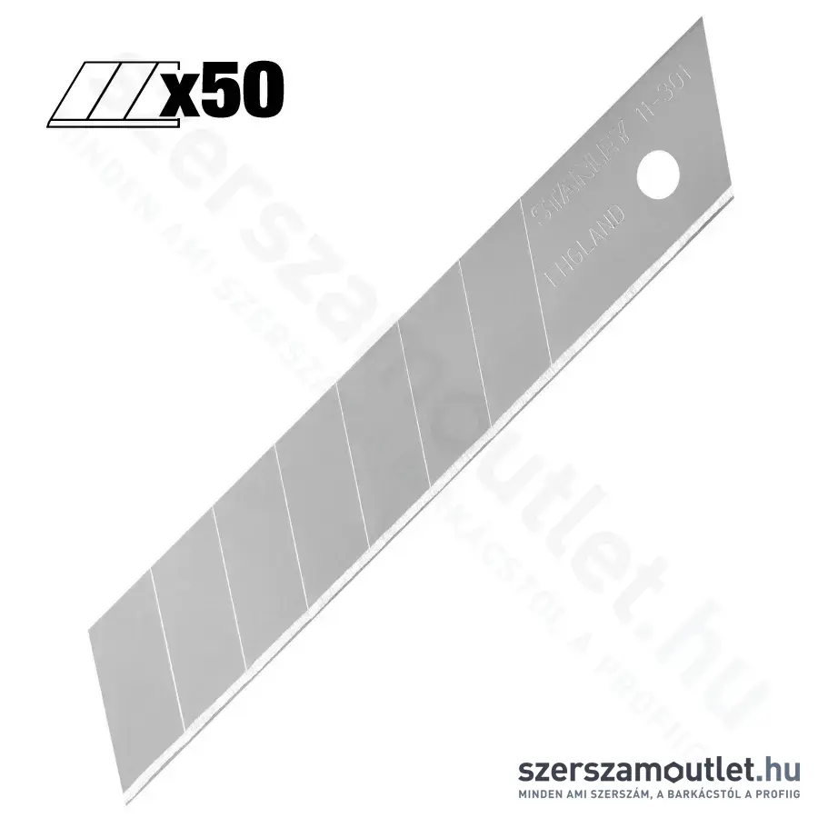 STANLEY Tördelhető penge 18mm 50db (3-11-301)