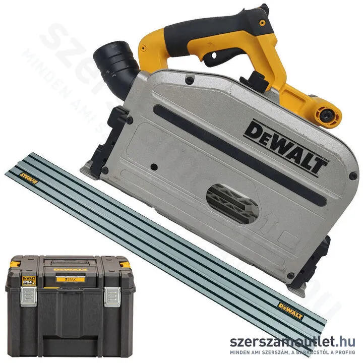 DEWALT DWS520KTR Merülőfűrész + DWS5022 vezetősín 1,5m TSTAK kofferben (1300W/165mm)