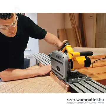 DEWALT DWS520KTR Merülőfűrész, 165mm, 1300W/230V + DWS5022 vezetősín 1,5m TSTAK kofferben