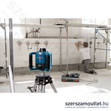 BOSCH GRL 300 HV Forgólézer + vevő +távirányító +állvány +léc +koffer (PIROS) (061599403Y)