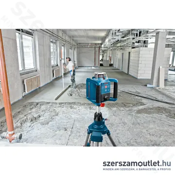 BOSCH GRL 300 HVG Forgólézer + vevő +távirányító +állvány +léc +koffer (ZÖLD) (061599404B)