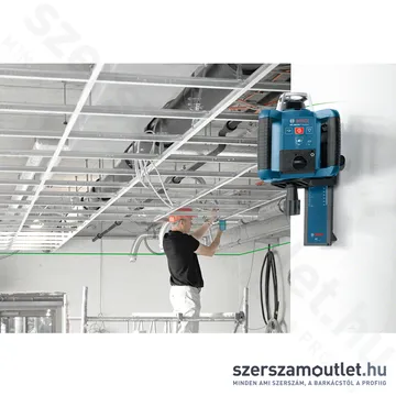 BOSCH GRL 300 HVG Forgólézer + vevő +távirányító +állvány +léc +koffer (ZÖLD) (061599404B)