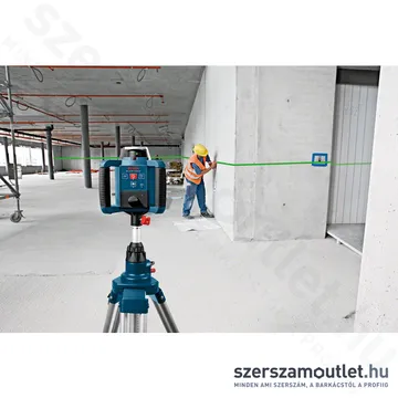 BOSCH GRL 300 HVG Forgólézer + vevő +távirányító +állvány +léc +koffer (ZÖLD) (061599404B)