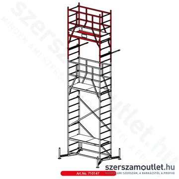 KRAUSE CLIMTEC Alumínium munkaállvány, 2. magasítás 7,0m (710147)