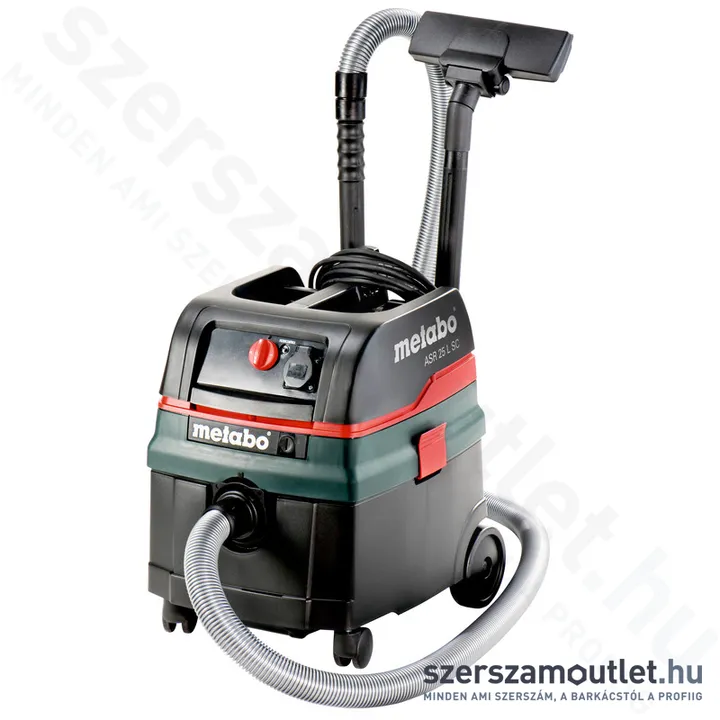 METABO ASR 25 L SC Ipari Száraz-nedves porszívó, mágneses rázóegységgel (1400W/25l) (602024000)