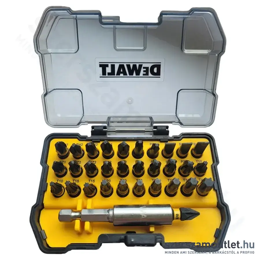 DEWALT Torziós Bitkészlet PZ/PH/PR/TX/SL 32db-os