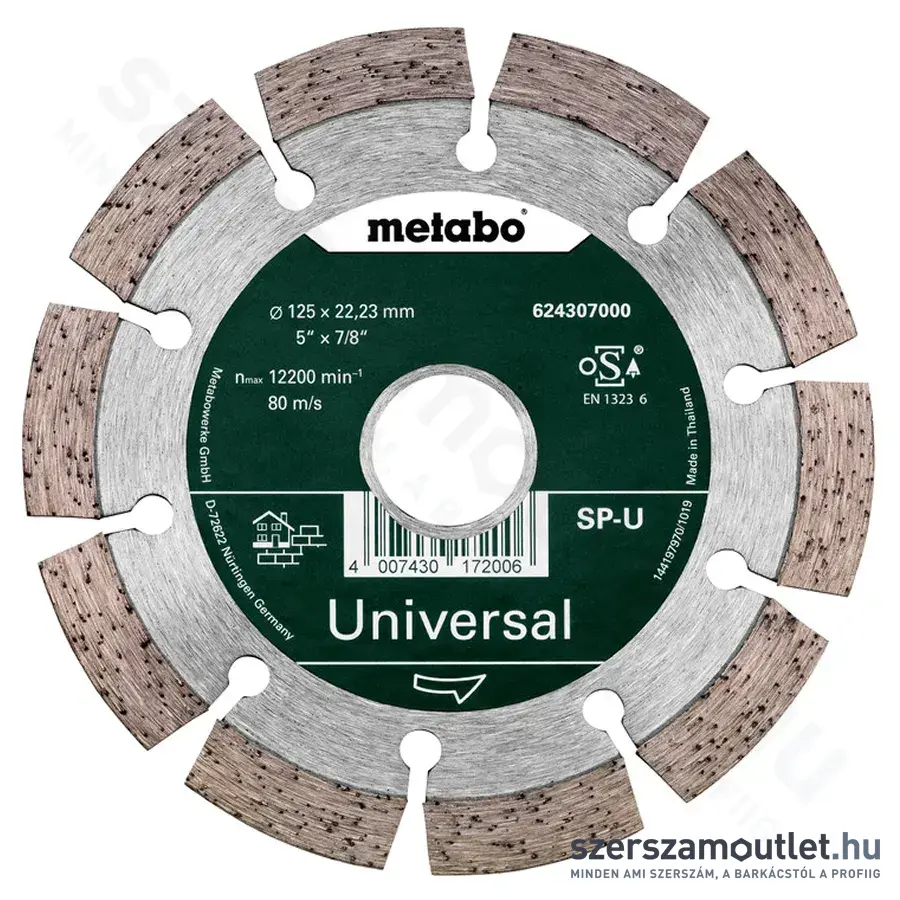 METABO UNIVERSAL Gyémánttárcsa betonhoz 125x22,23mm (624307000)
