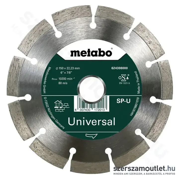 METABO Gyémánttárcsa betonhoz, SP-U, UNIVERSAL SP 150x22,23mm (624308000)