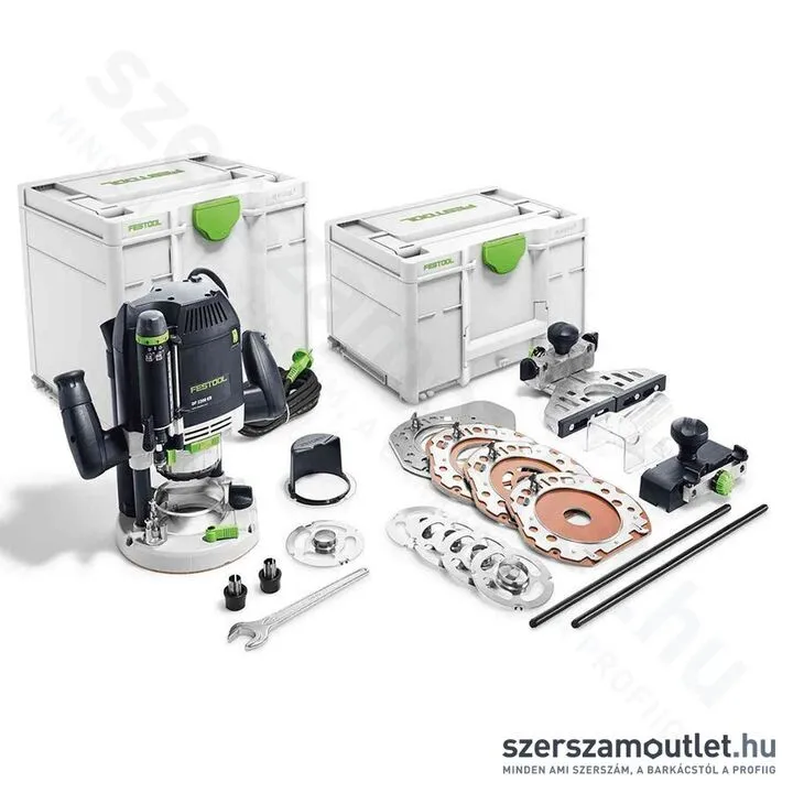 FESTOOL OF 2200 EB-Set felsőmaró systainer-ben + tartozék Systainer (2200W/6-12,7mm) (576220)