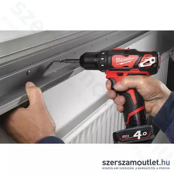 MILWAUKEE M12 BDD-402C Akkus fúró-csavarbehajtó kofferben (38Nm/2x4,0Ah/12V) (4933441925)
