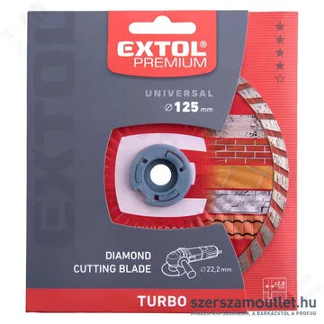 EXTOL Gyémánttárcsa turbo (gránit/kerámia) 125mm