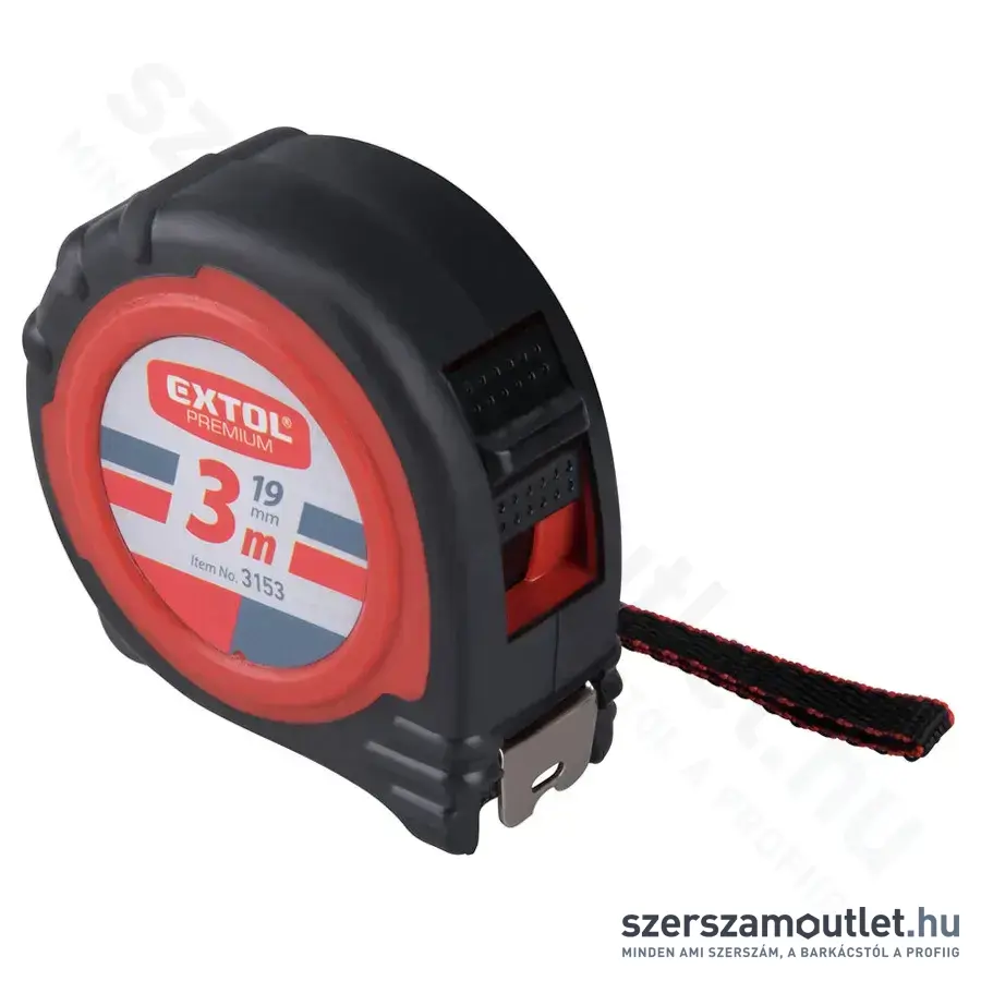 EXTOL Mérőszalag 2 stoppos 3m/19mm