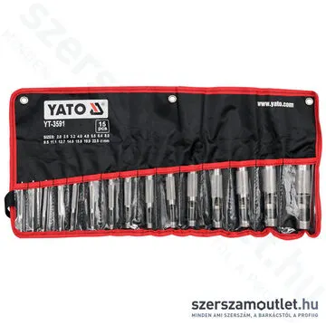 YATO Bőrlyukasztó készlet 15 részes (2-22mm) (YT-3591)