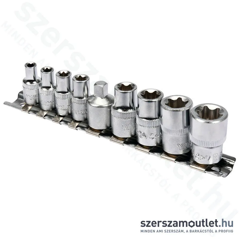 YATO E-torx dugókulcs készlet 9 részes, 1/4-3/8