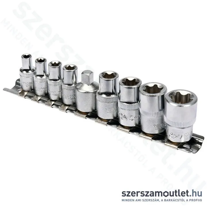 YATO E-torx dugókulcs készlet 9 részes, 1/4-3/8