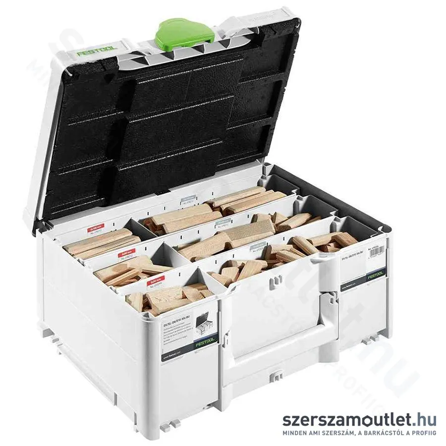 FESTOOL DOMINO XL bükkfa választék DS/XL D8/D10 306 részes BU DF 700-hoz