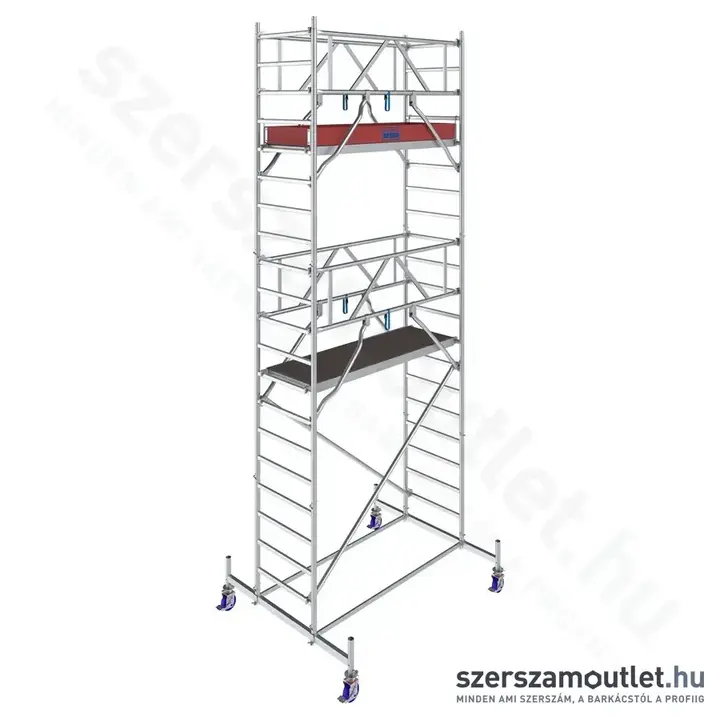 KRAUSE STABILO 10 Alumínium gurulóállvány 2,0m/6,4m (771049)