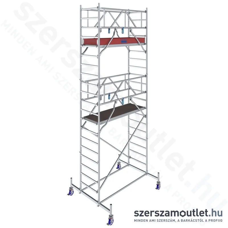 KRAUSE STABILO 10 Alumínium gurulóállvány 2,0m/6,4m (771049)