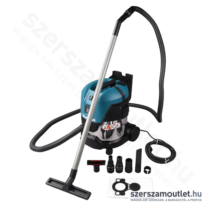 MAKITA VC2012L INOX Ipari száraz-nedves porszívó (Push&Clean szűrőtisztítás) (1000W/20l)