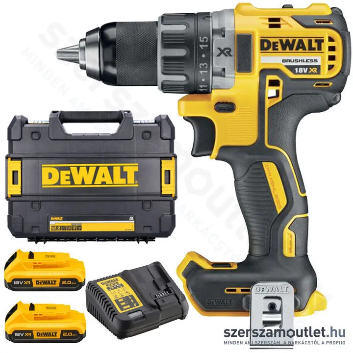 DEWALT DCD791D2-QW Akkus fúró-csavarbehajtó, szénkefementes, TSTAK kofferben (70Nm/18V/2x2,0Ah)