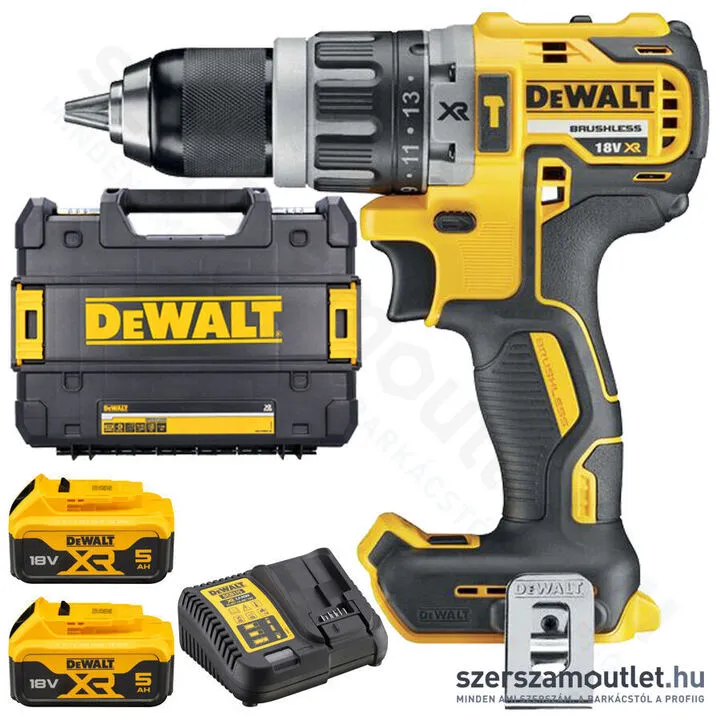 DEWALT DCD796P2-QW Szénkefementes akkus ütvefúró-csavarozó TSTAK kofferben (70Nm/18V/2x5,0Ah)