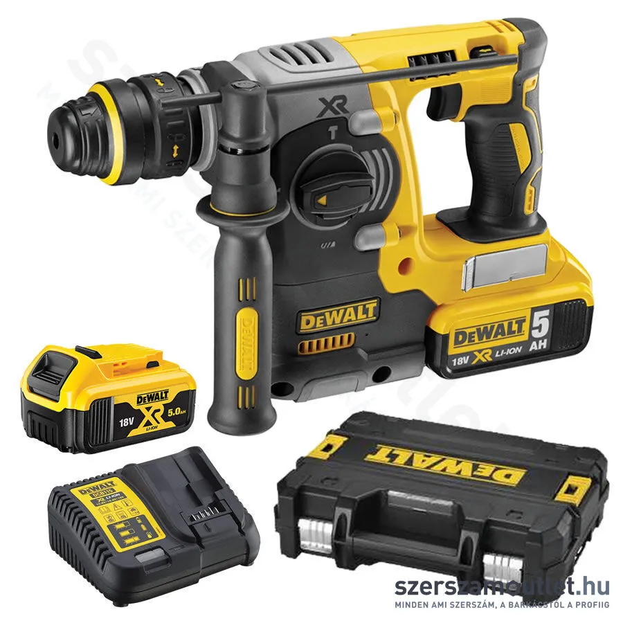 DEWALT DCH273P2T Akkus fúrókalapács szénkefementes, TSTAK kofferben (2x5,0Ah/18V)