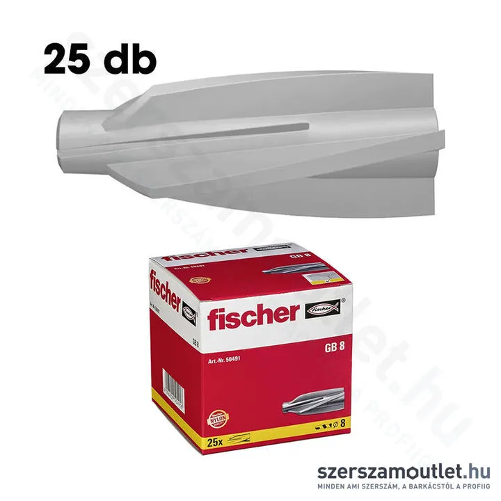 FISCHER GB 8 YTONG gázbetondübel 8x50mm [25db/doboz] (50491)