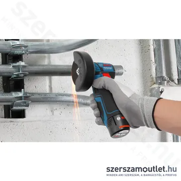 BOSCH GWS 12V-76 Akkus sarokcsiszoló szénkefementes, L-Boxxban (2x3,0Ah/12V) (06019F200B)
