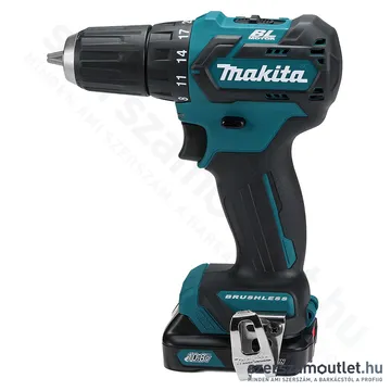 MAKITA DF332DSAE Akkus szénkefe mentes fúró-csavarbehajtó kofferben (2x2,0Ah/10,8V)