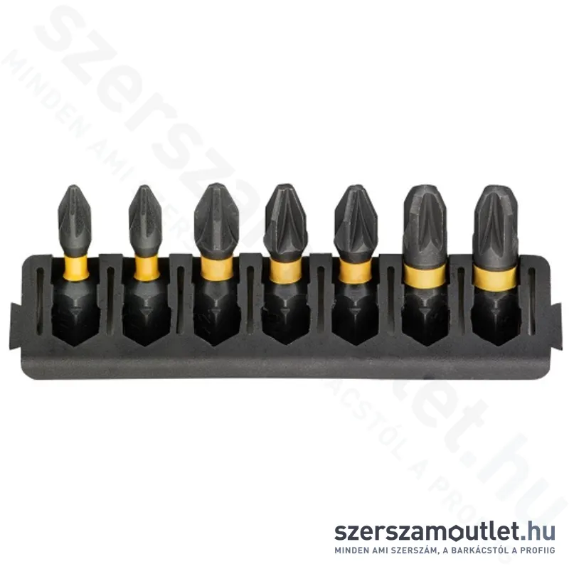 DEWALT TOUGHCASE Bitkészlet (PZ1-2-3) 7 részes, 25mm-es bittartóban (DT70812-QZ)