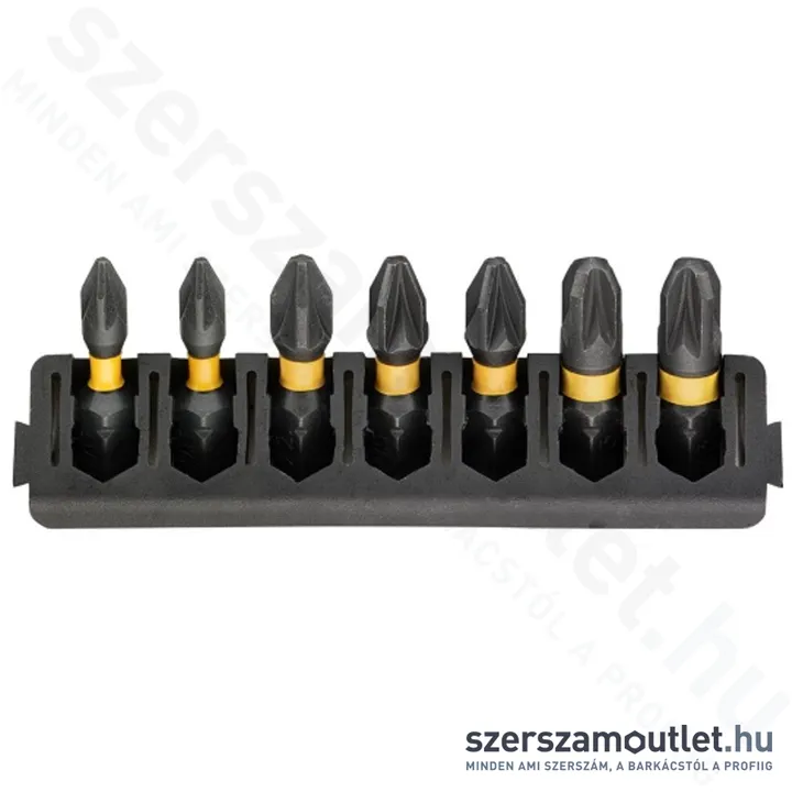 DEWALT TOUGHCASE Bitkészlet (PZ1-2-3) 7 részes, 25mm-es bittartóban (DT70812-QZ)