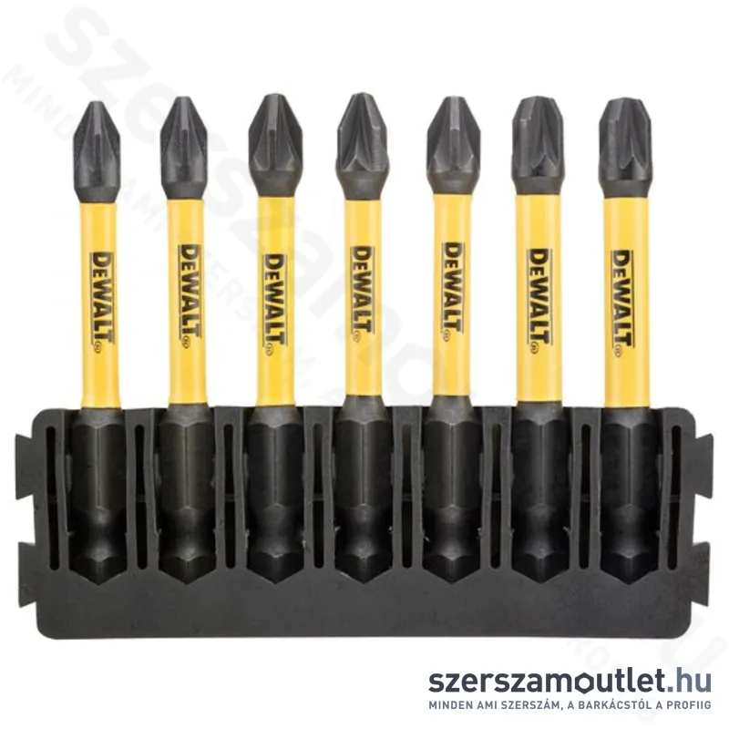 DEWALT TOUGHCASE Bitkészlet (PZ1-2-3) 7 részes, 57mm-es bittartóban (DT70822-QZ)