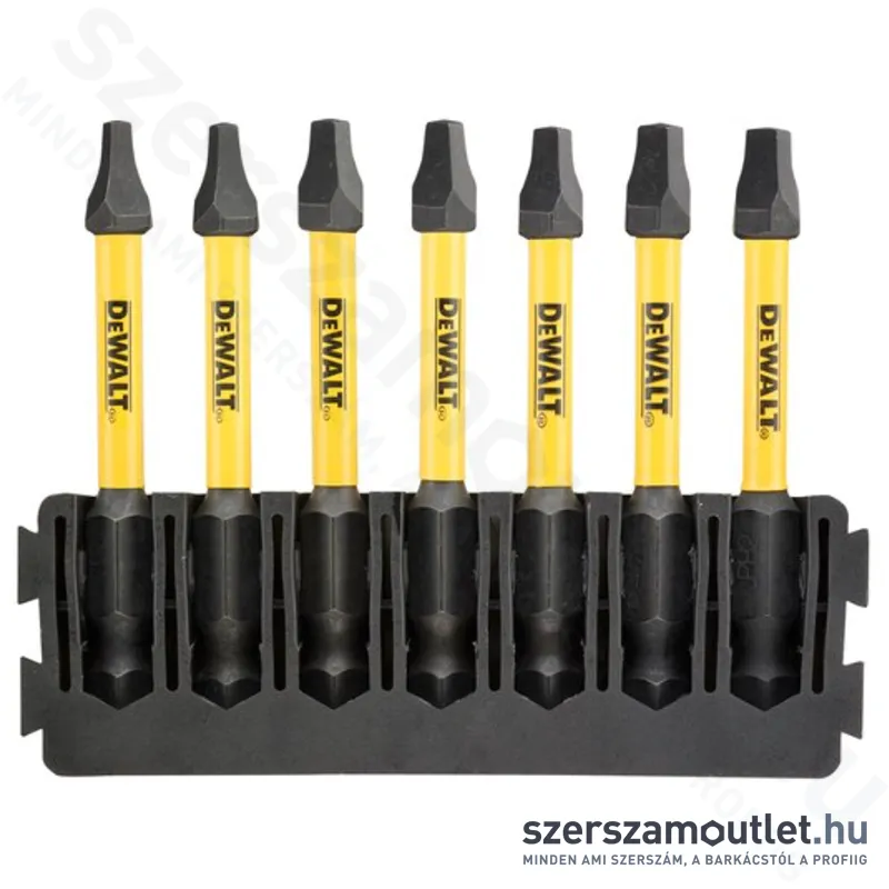 DEWALT TOUGHCASE Bitkészlet (SQ1-2-3) 7 részes, 57mm-es bittartóban (DT70824-QZ)