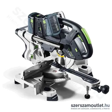 FESTOOL KSC 60 EB 5,0 l-UG-Set Akkus szénkefementes gérvágó (SYS 18V 2x5,0Ah/TCL 6 DUO akku+töltő)