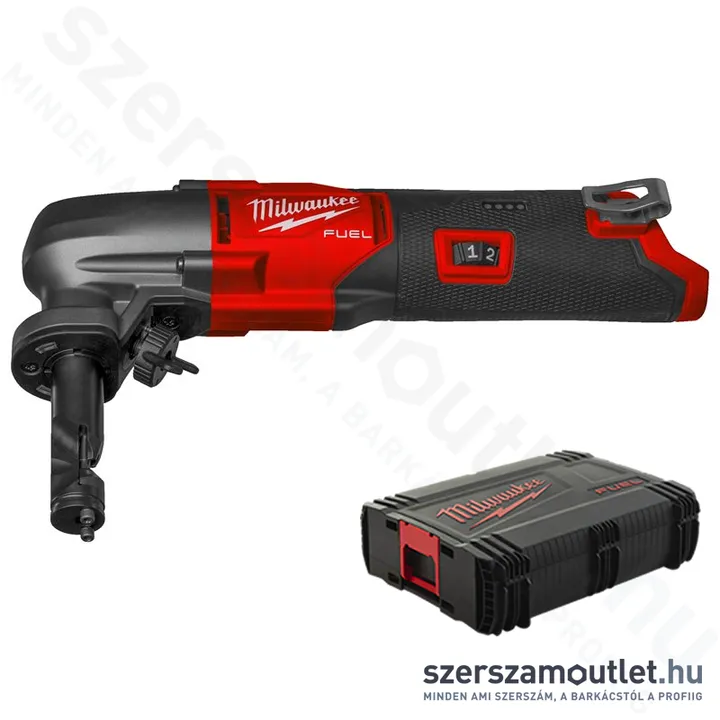 MILWAUKEE M12 FNB16-0X Akkus folyamatos lyukasztó HD kofferben (12V) (Akku és töltő nélkül!)