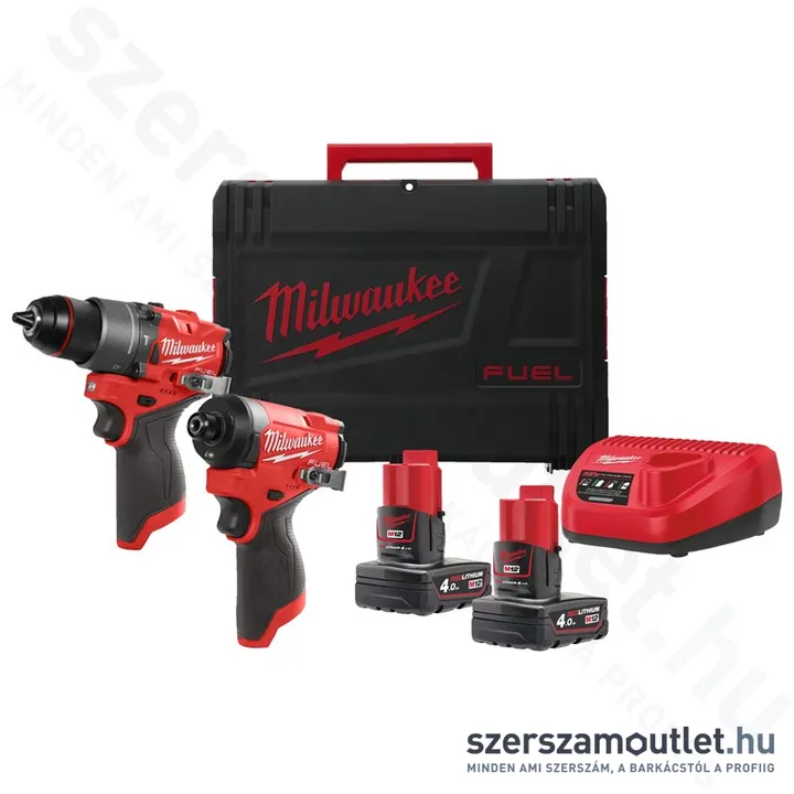 MILWAUKEE M12 FPP2A2-402X Akkus szénkefementes erőcsaomag HD kofferben (2x4,0Ah/12V) (4933480587)