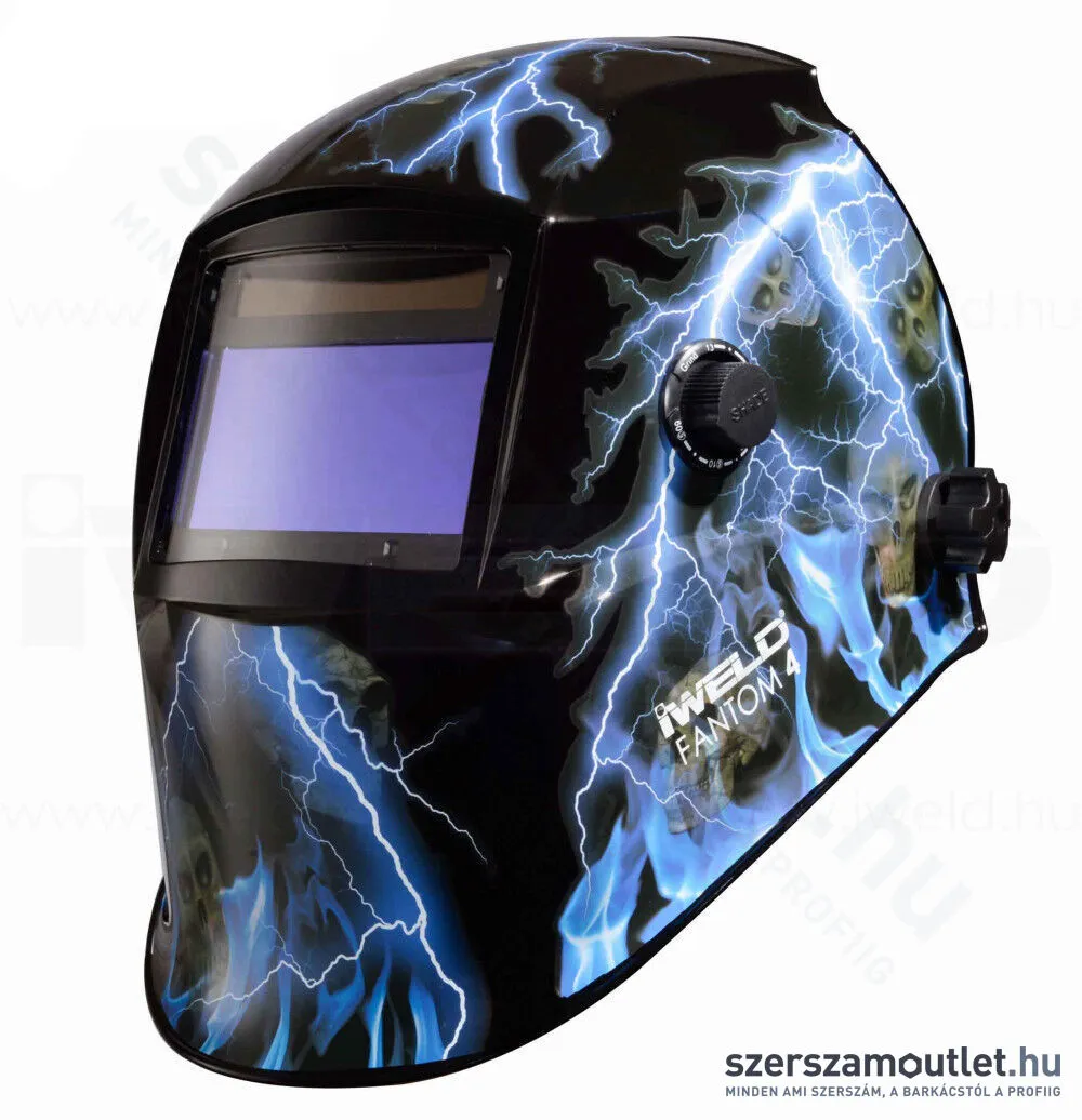 IWELD FANTOM 4.6 automata hegesztő fejpajzs Villám Koponya (8FNTM4LIGSKIL)