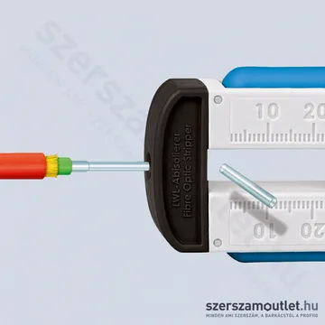 KNIPEX Krimpelő fogó száloptikai kábelhez (blankoló) 190mm (12 85 110 SB)