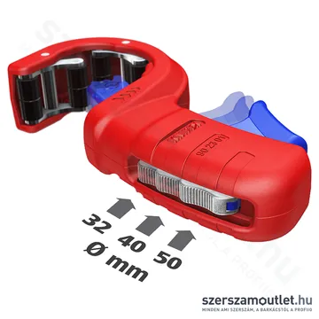 KNIPEX DP50 Csővágó műanyag lefolyócsövekhez 32-50mm (90 23 01 BK)