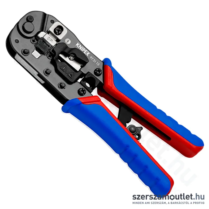 KNIPEX Krimpelő fogó RJ45 Western-hez 190mm (97 51 13)